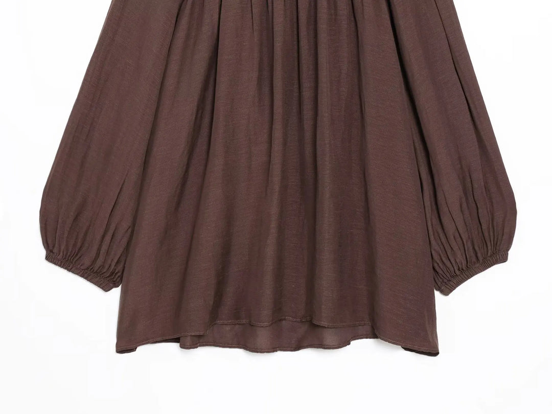 Sweet Minimalist Style Long-Sleeve Top