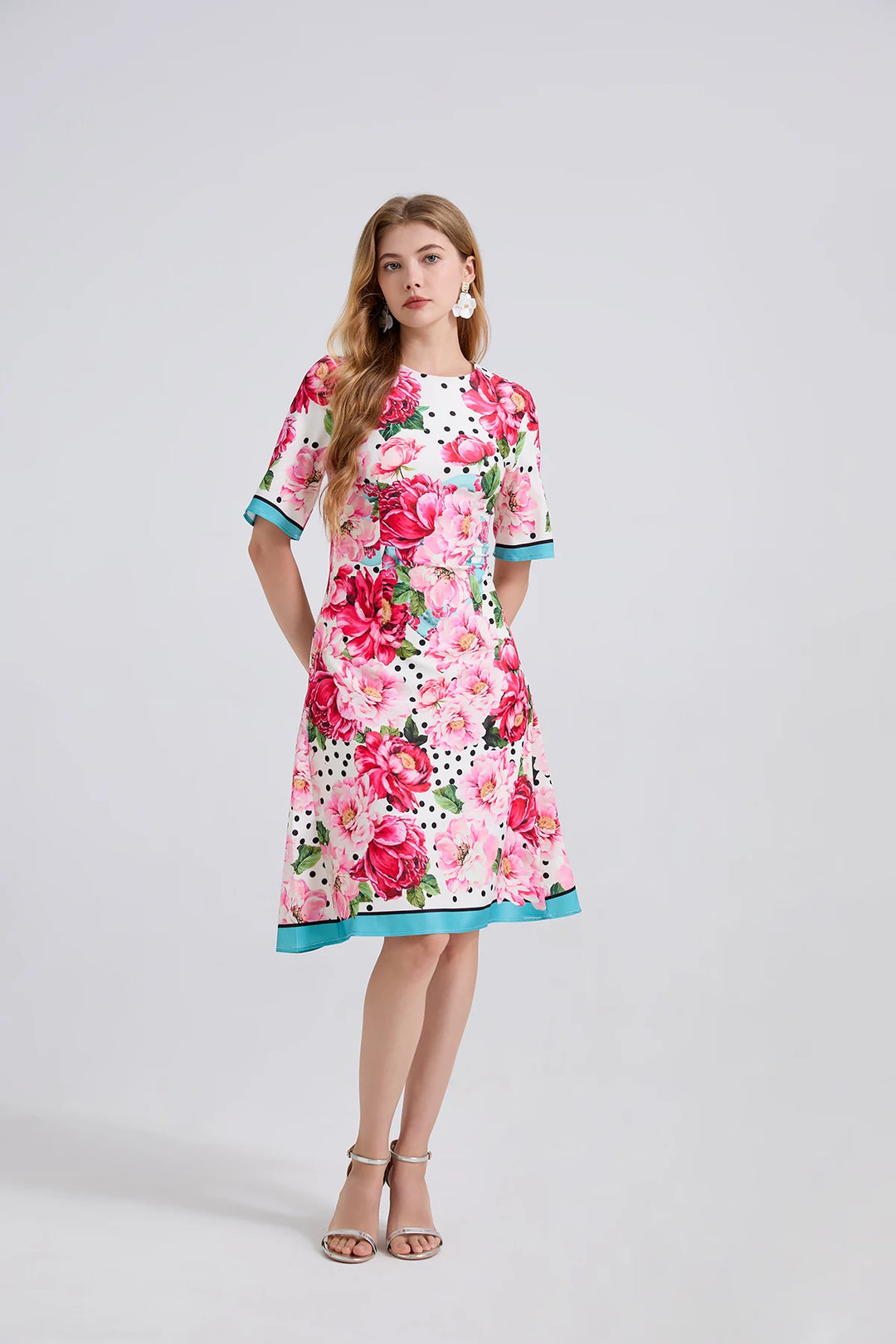 Elegant Short Sleeves Mini Dress