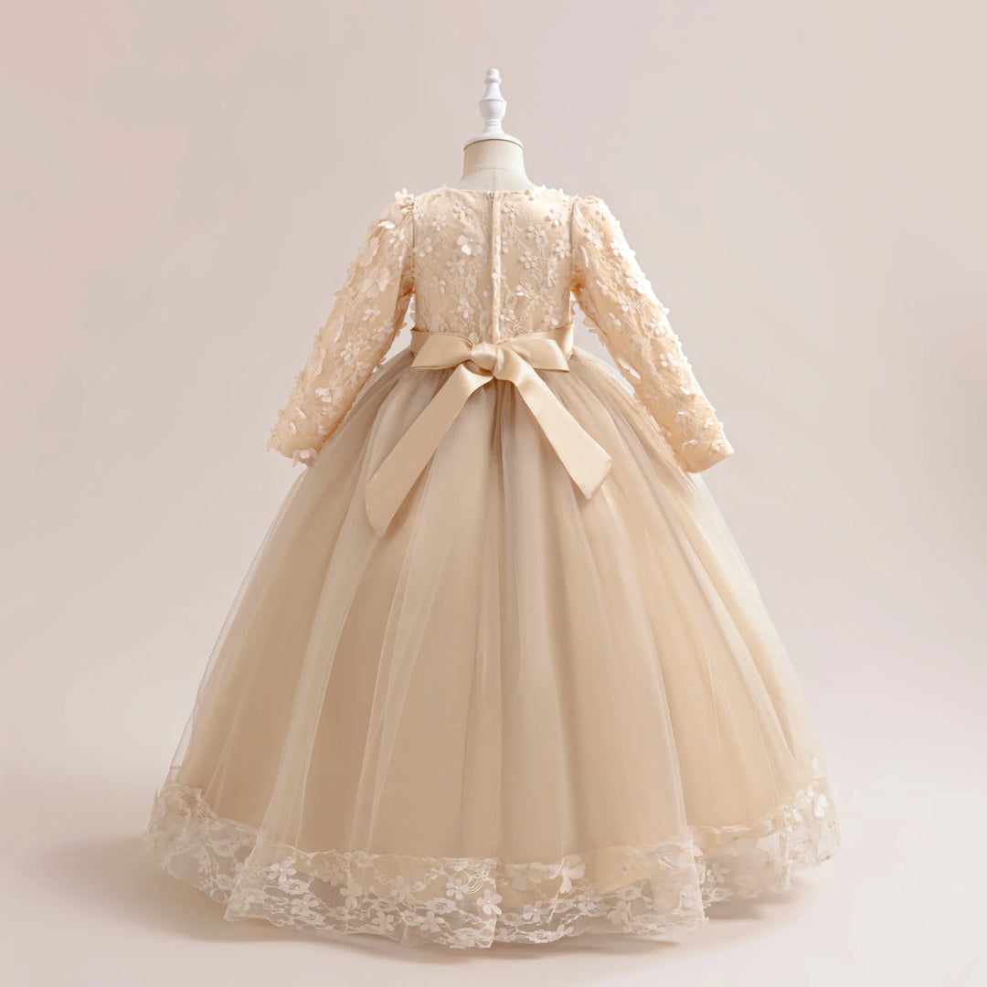 Elegant Long Sleeves Little Bridesmaid Dress