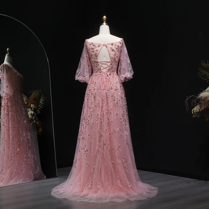 Alluring Beaded Bowknot Evening Party Dress