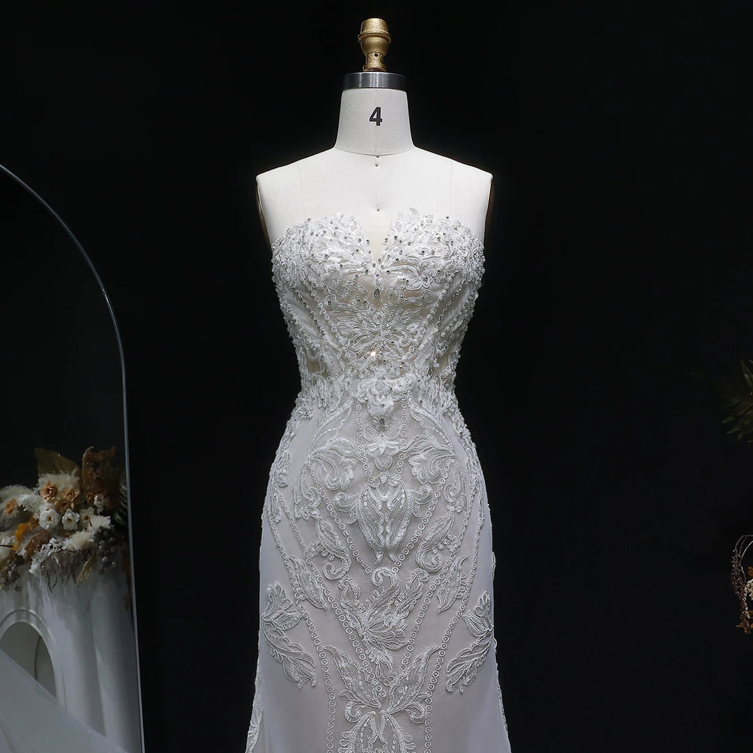 Classic Tulle Appliques Bridal Couture