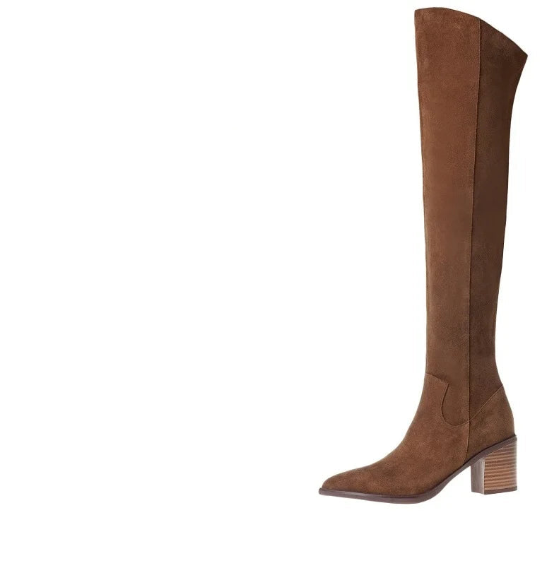 Fashionable Over Knee Suede Boots