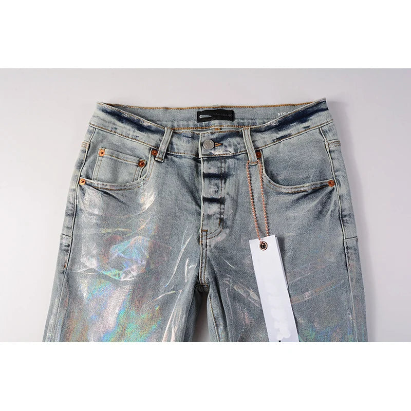 Washed Distressed Ripped Jeans Pants