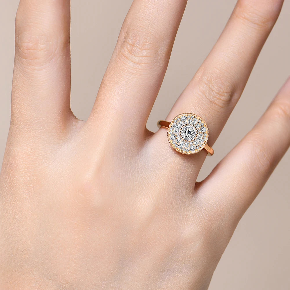 Royal 18K Gold Plating Engagement Ring