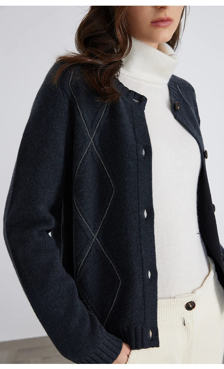 High-end Merino Wool Cardigan