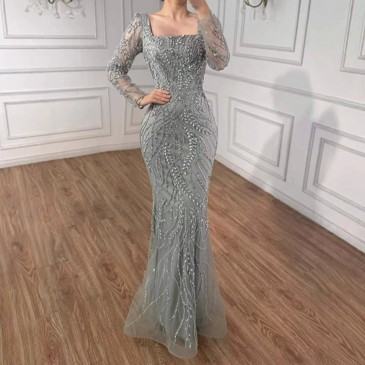 Luxury Beaded Long Evening Dress