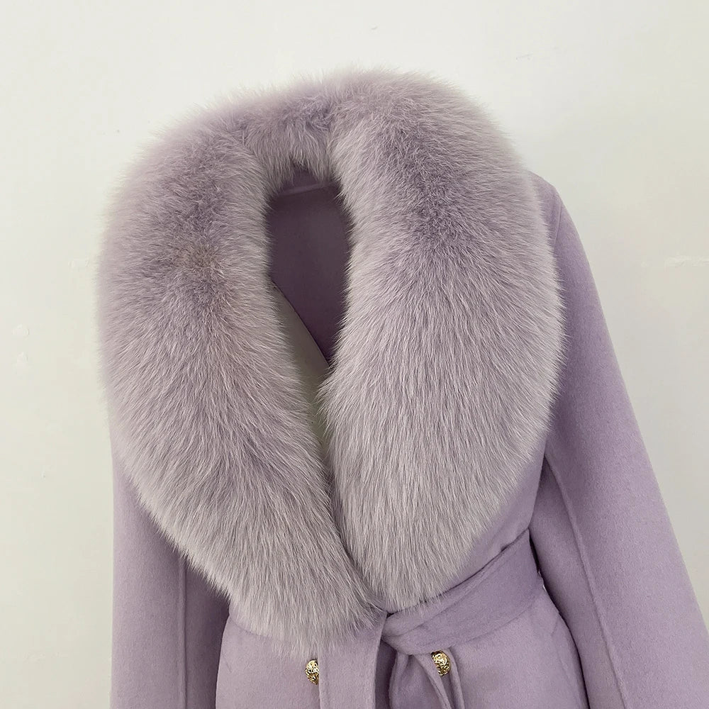 Comfortable Wool Cashmere Long Coat