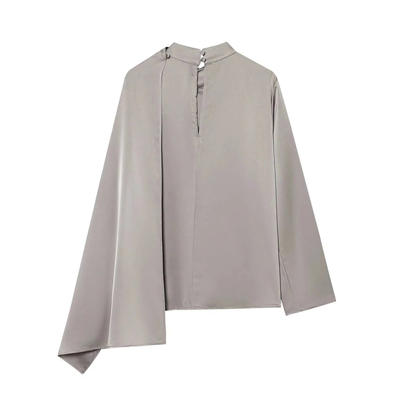 Elegant Shawl Style Blouse