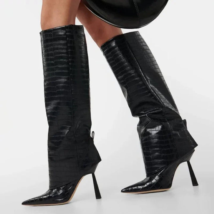 Loose Tube Knee-High Boots