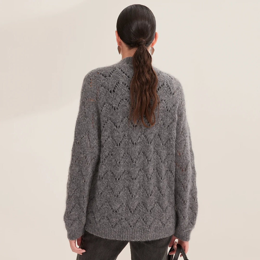 Refined Cashmere Mock Neck Jumper
