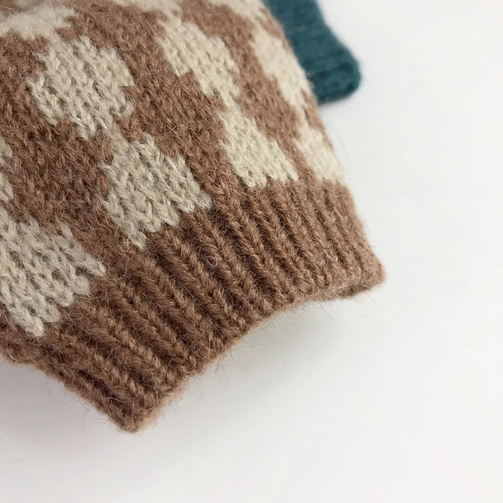 Trendy Plaid Kids Cardigan Sweater