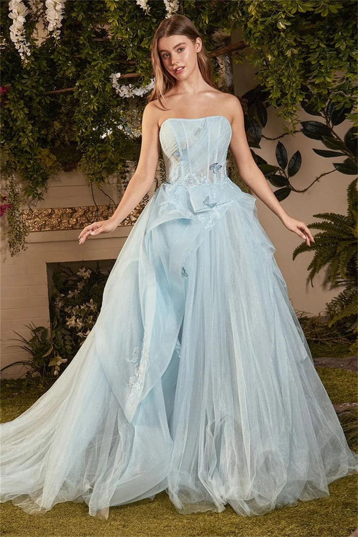 3D Butterfly Tulle Women's Prom Dress