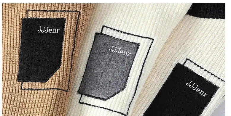 Fancy Loose Fit Knitted Pullover Sweater