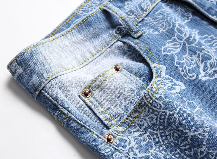Classic Blue Stretch Denim Shorts