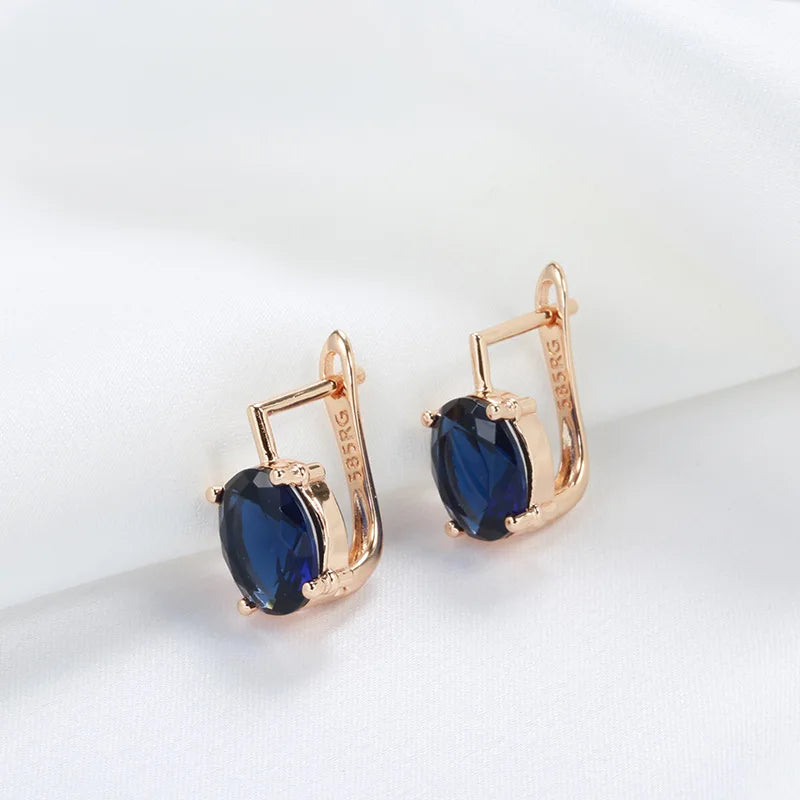 Romantic 14K Gold Sapphire Earrings