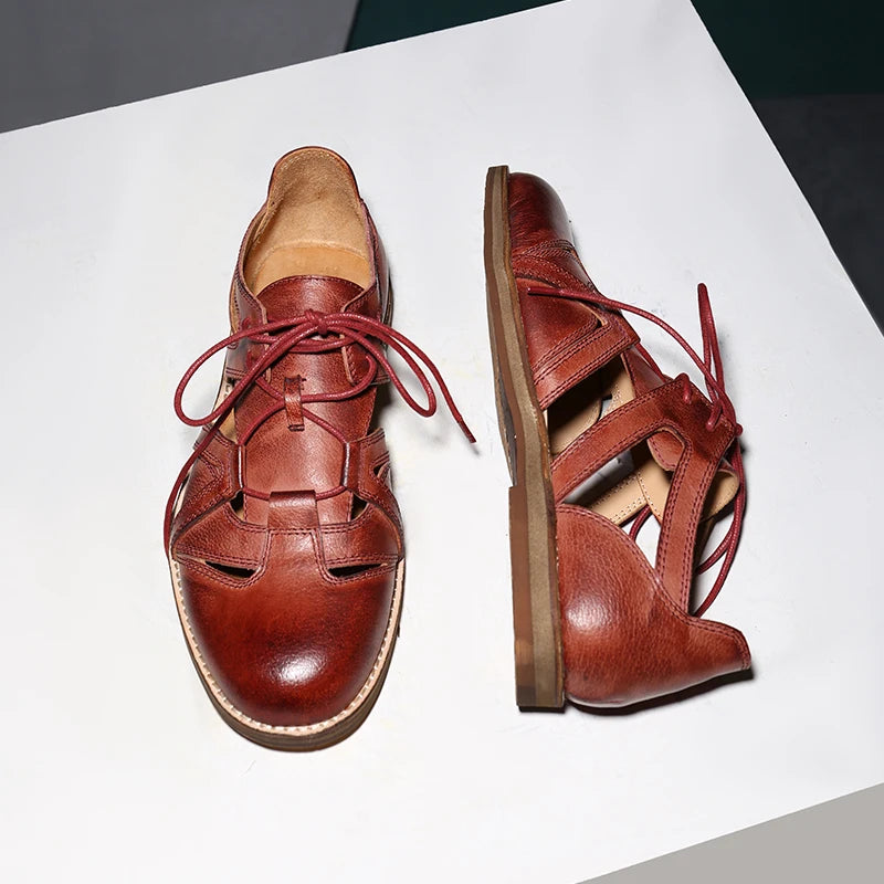 Oil Slick Handcrafted Gladiator Shoes