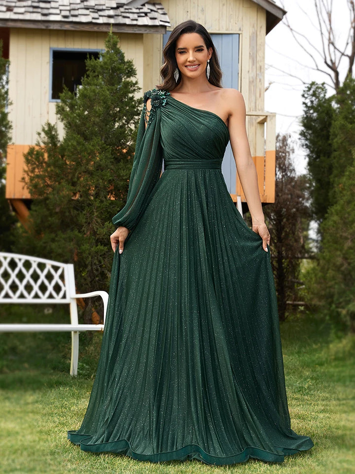 Elegant one-shoulder Women's Cocktail Dress