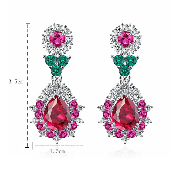 Sterling Silver Sapphire Drop Earrings