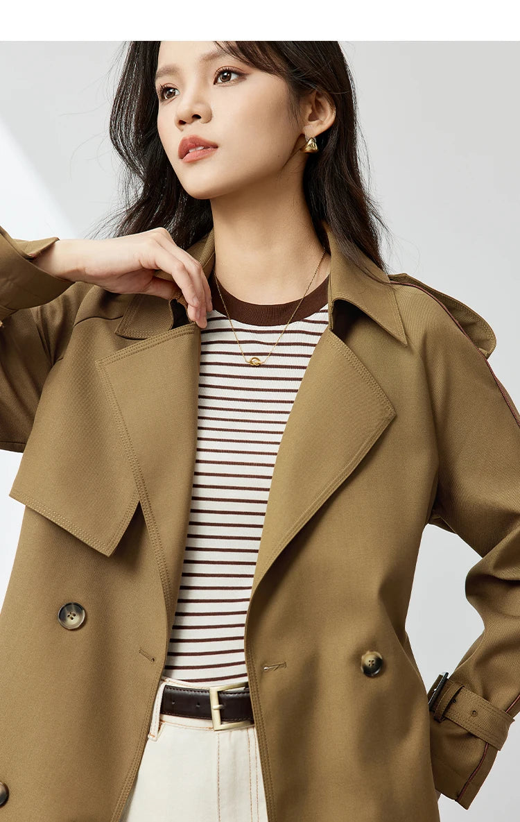 Double-breasted Belted Trench Coat