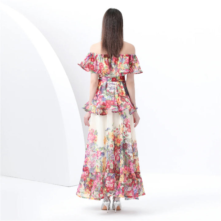 Light Resort-Style Ruffles Party Dress