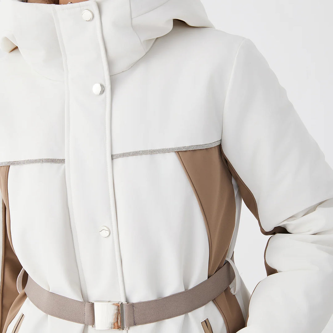 Stylish High-neck Goose Down Hooded