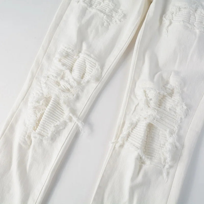 Smart Stretch Ripped Biker Jeans Pants