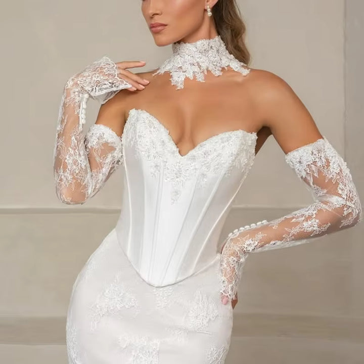 Majestic Lace Embroidered Bridal Gown