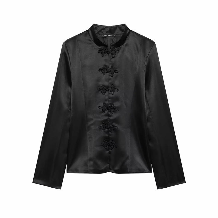Black satin women&