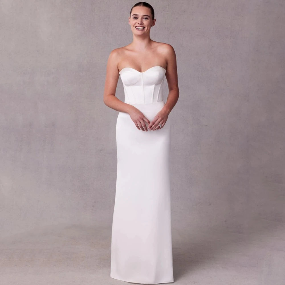 Modern Two-Piece High Neck Wedding Dress