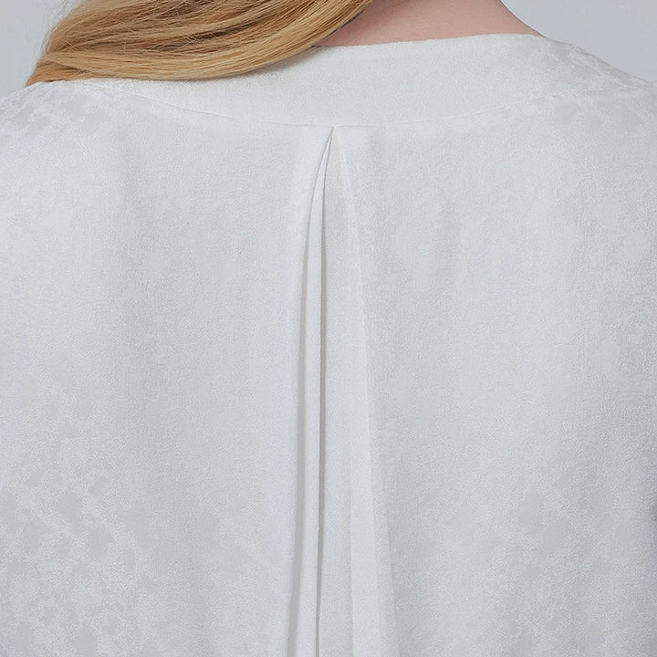 Graceful White Silk Dress