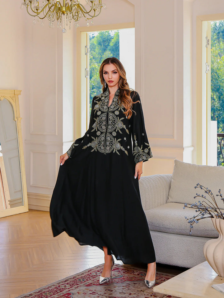 Elegant Cross Border Embroidered Abaya