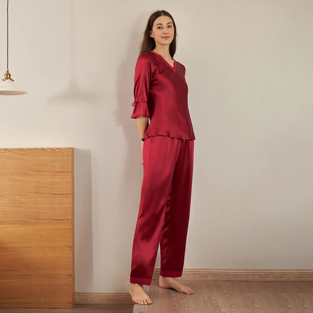 Refined Pure Silk Pajama Set