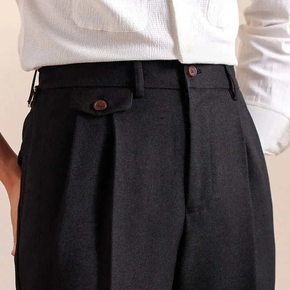 British Style High-Waist Dress Pants