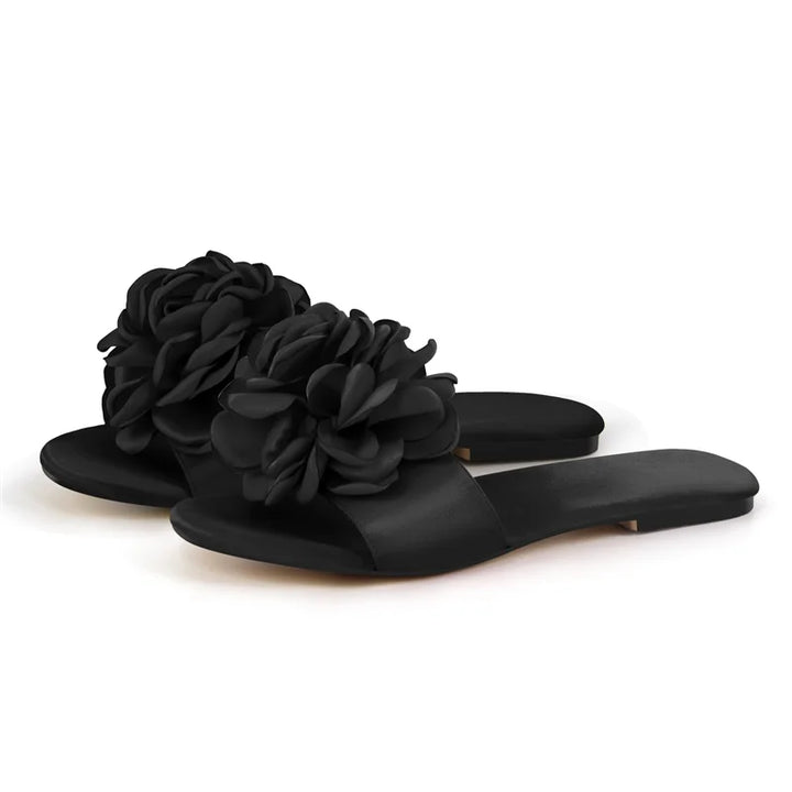Light Luxury Flower Flat Sandals