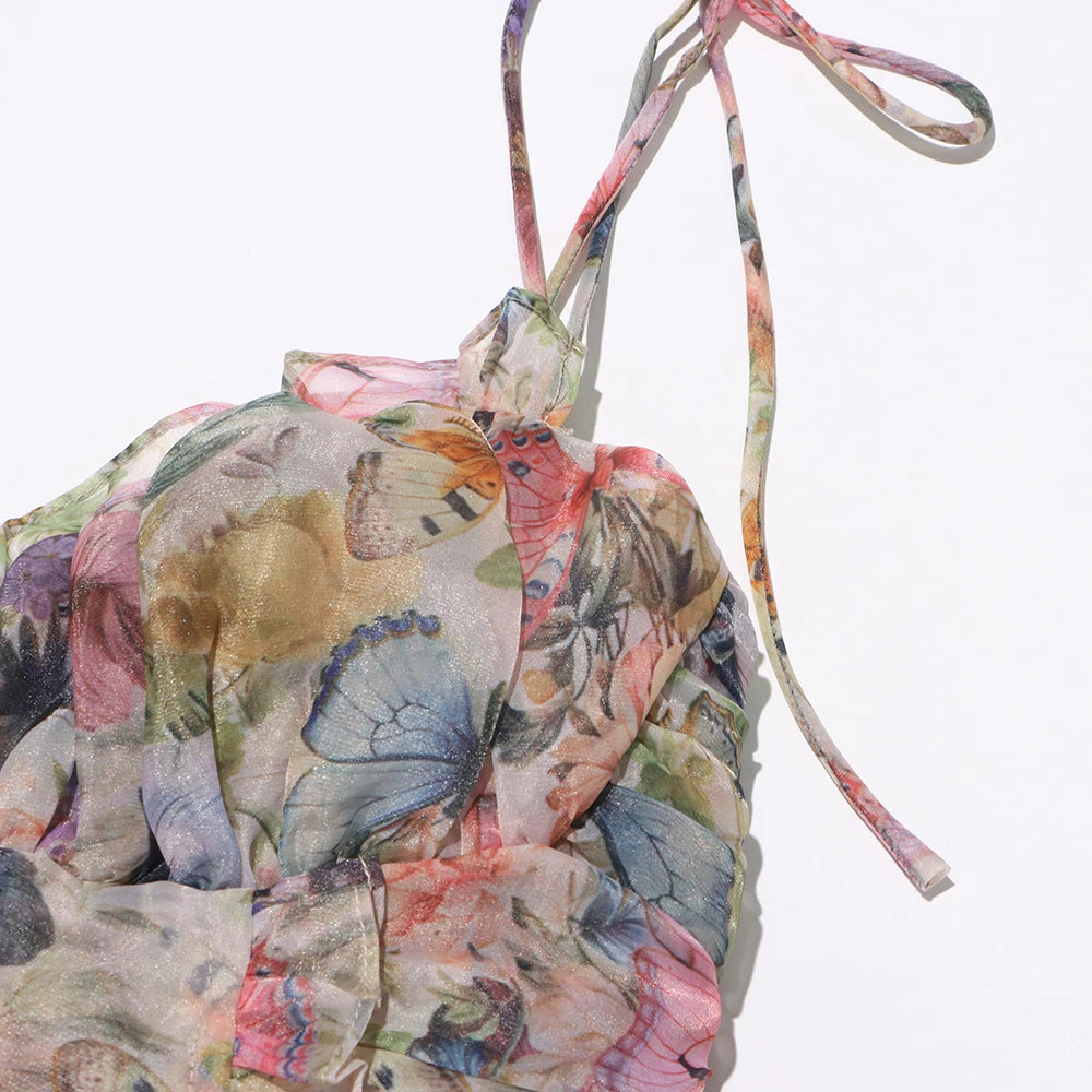 Fancy High Waist Mini Dress