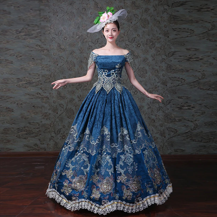 Exquisite Medieval Court Evening Dress