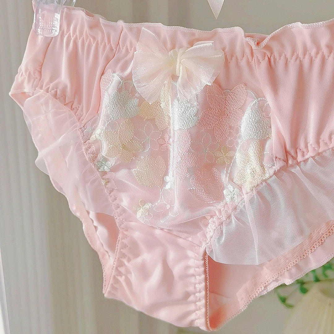 Lolita Sweet Embroidered Silk Panties