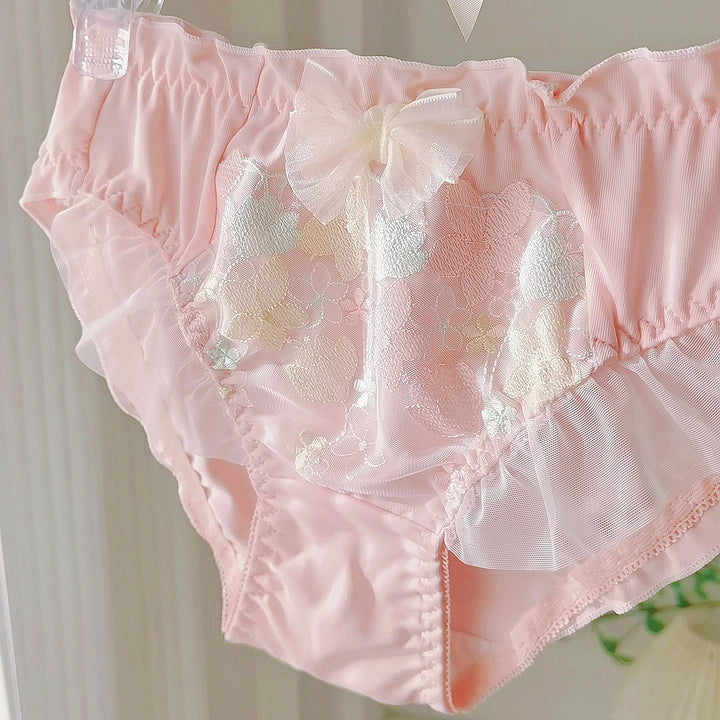 Lolita Sweet Embroidered Silk Panties
