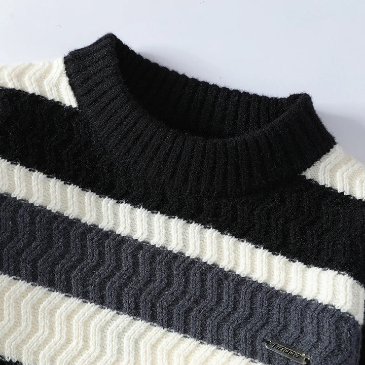 High End Casual Striped Sweater