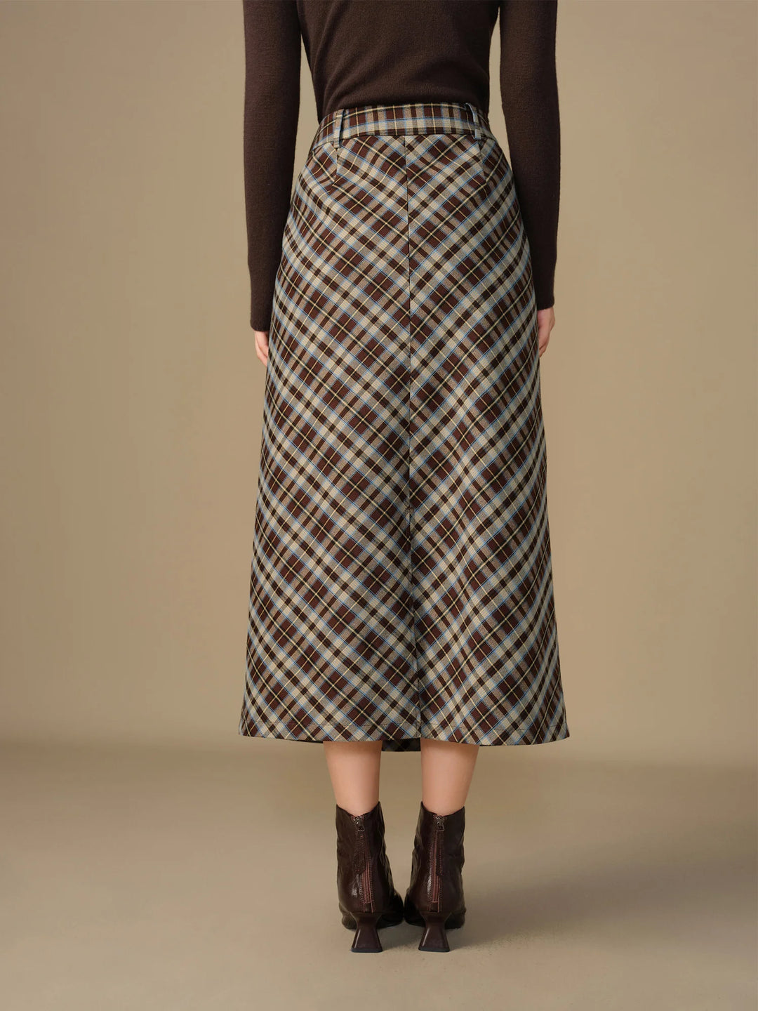 Chic Retro Hemline Pleated Skirt