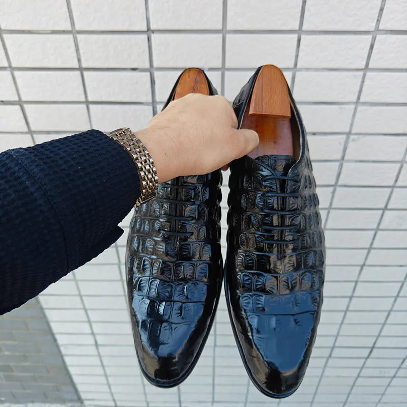 Refined Lace-Up Oxford Leather Shoes
