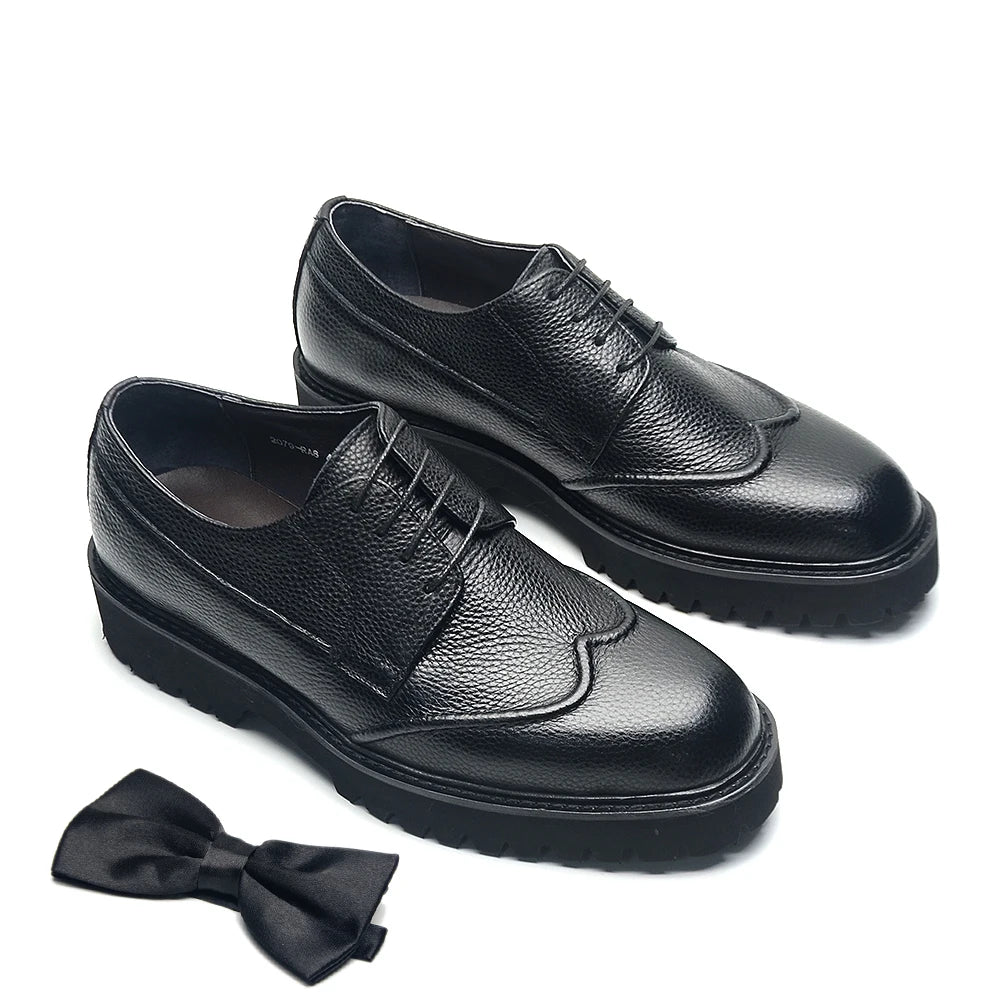 Fancy Lace-Up Leather Business Shoes