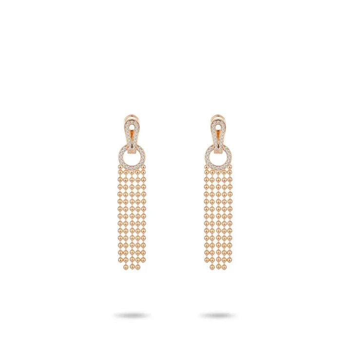 Glamorous Tassel Drop Zircon Earrings