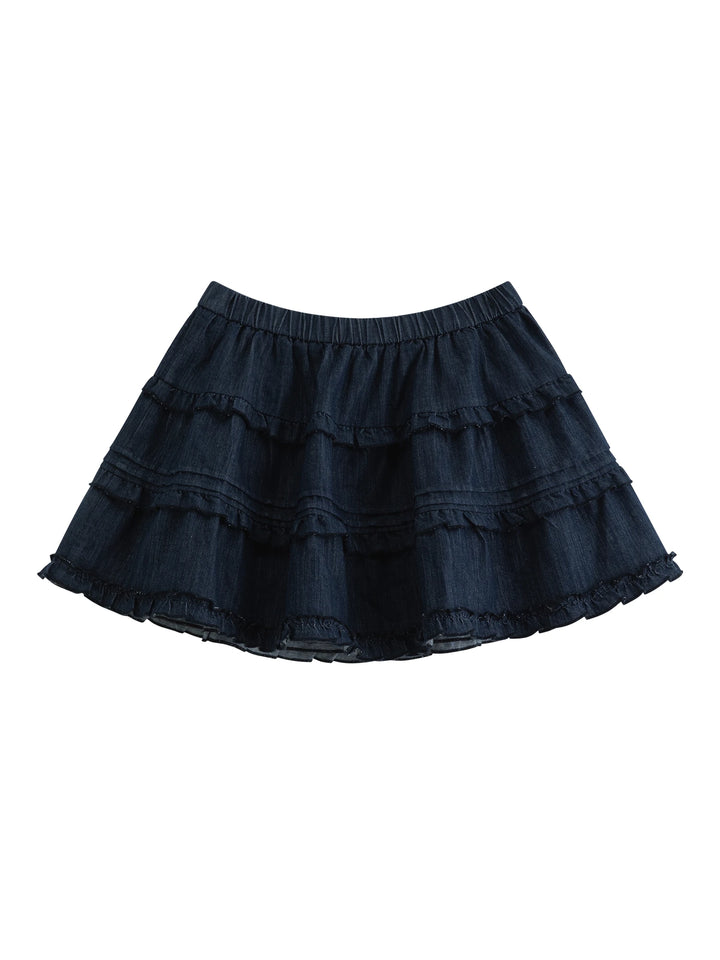 Stylish Retro Ruffled Mini Skirt