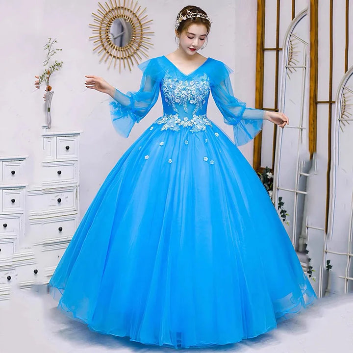 Gorgeous Puff Sleeves Party Ball Gown