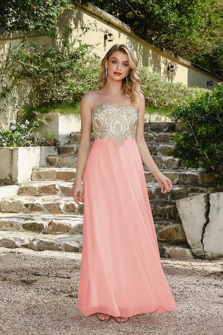 Regal A-Line Chiffon Gown