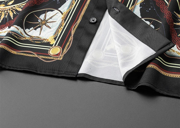 Handsome Long Sleeved Printed Shirt