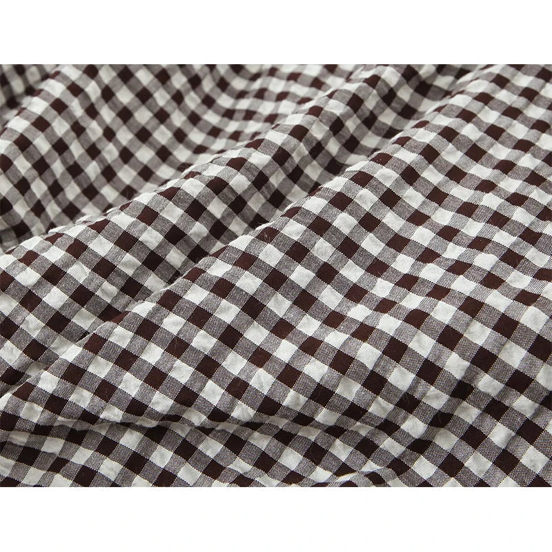 Sweet Plaid V-Neck Crop Top