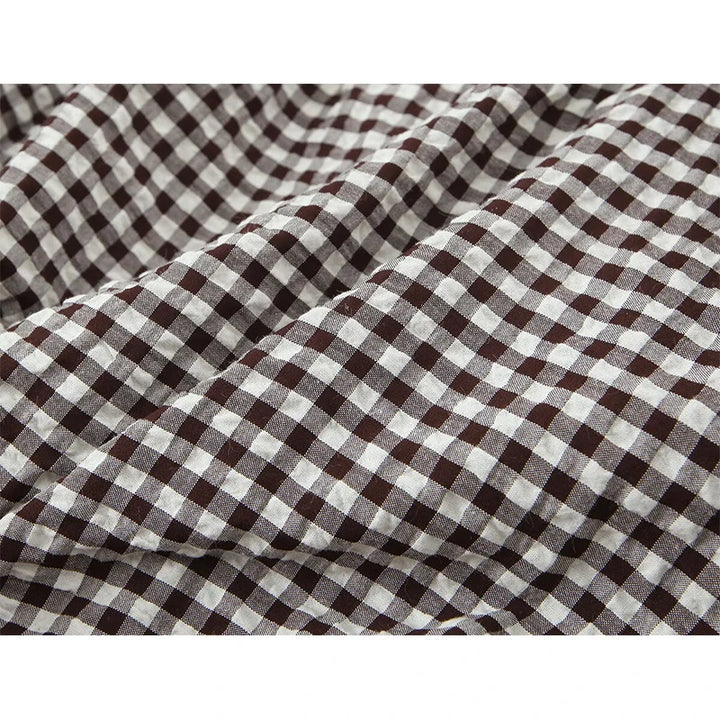Sweet Plaid V-Neck Crop Top