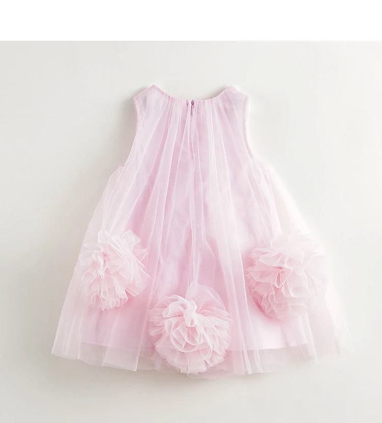 Elegant Flower Hem Tulle Dress